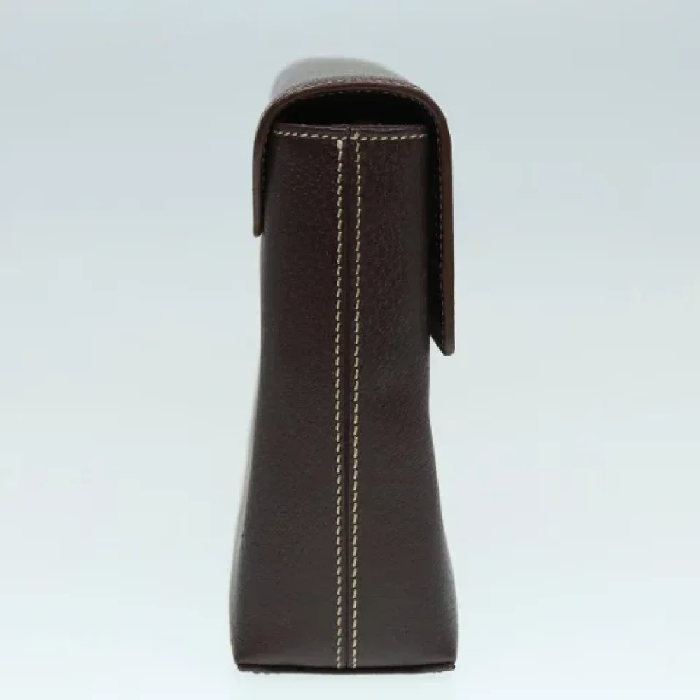 Burberry Vintage Pre-owned Leather clutches Brown Dames
