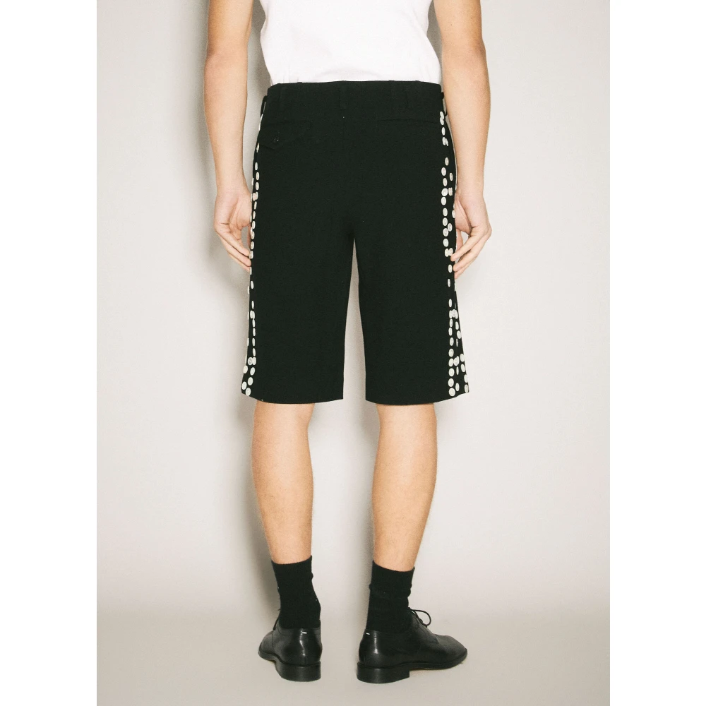 Comme des Garçons Knoop-Verfraaide Wollen Shorts Black Heren