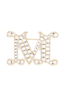 Kristallprydd Monogram Brosch