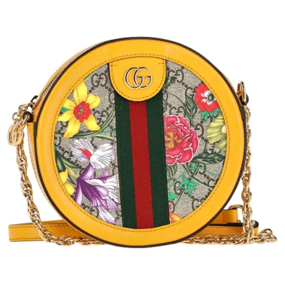 Gucci Vintage Pre-owned Canvas crossbody-bags Yellow Dames