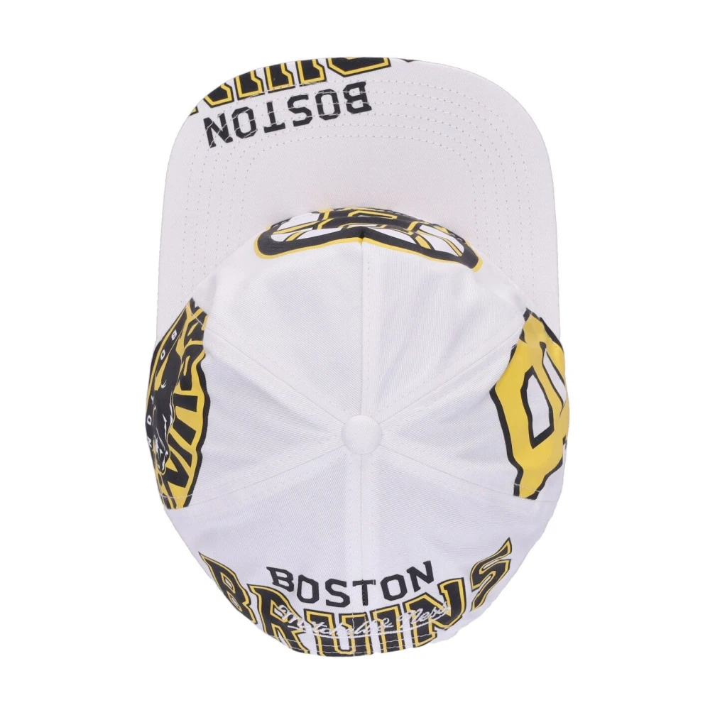 Mitchell & Ness Boston Bruins Platte Klep Pet White Heren