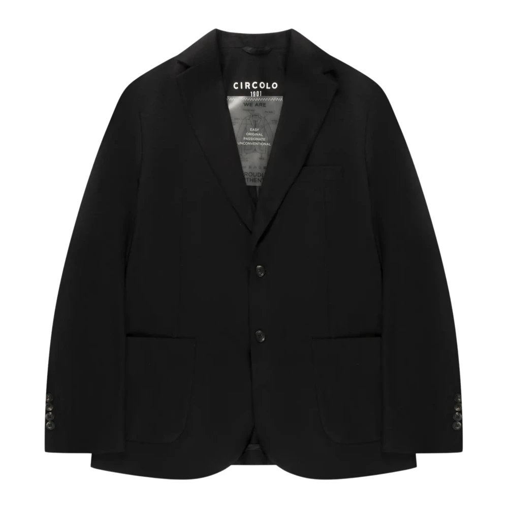 Circolo 1901 Elegante Wol Stretch Blazer Black Heren