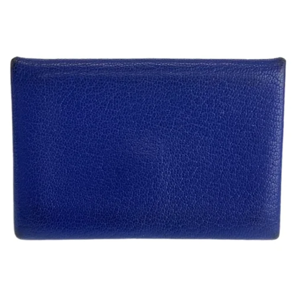 Hermès Vintage Pre-owned Leather wallets Blue Dames