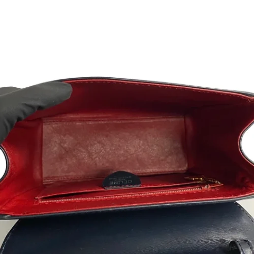 Celine Vintage Pre-owned Leather handbags Black Dames