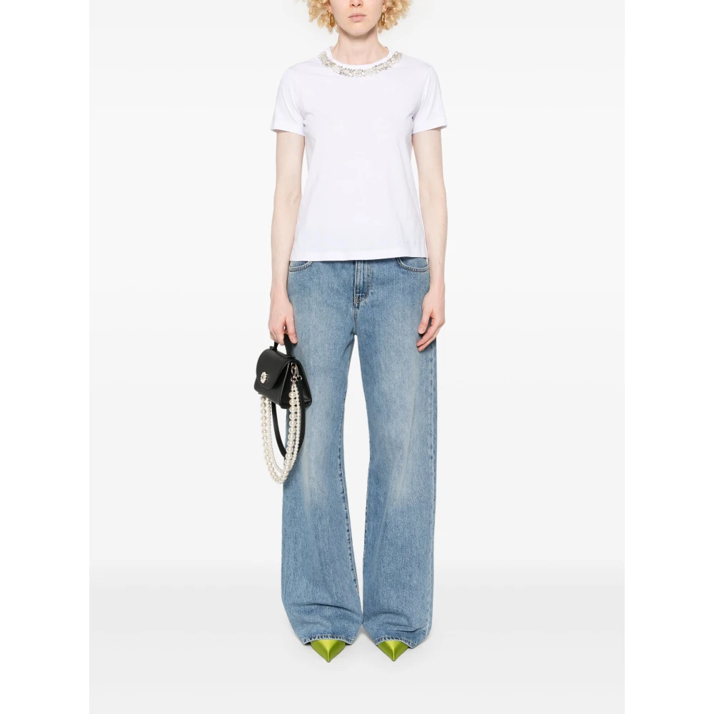 Ermanno Scervino Witte T-shirt met korte mouwen White Dames