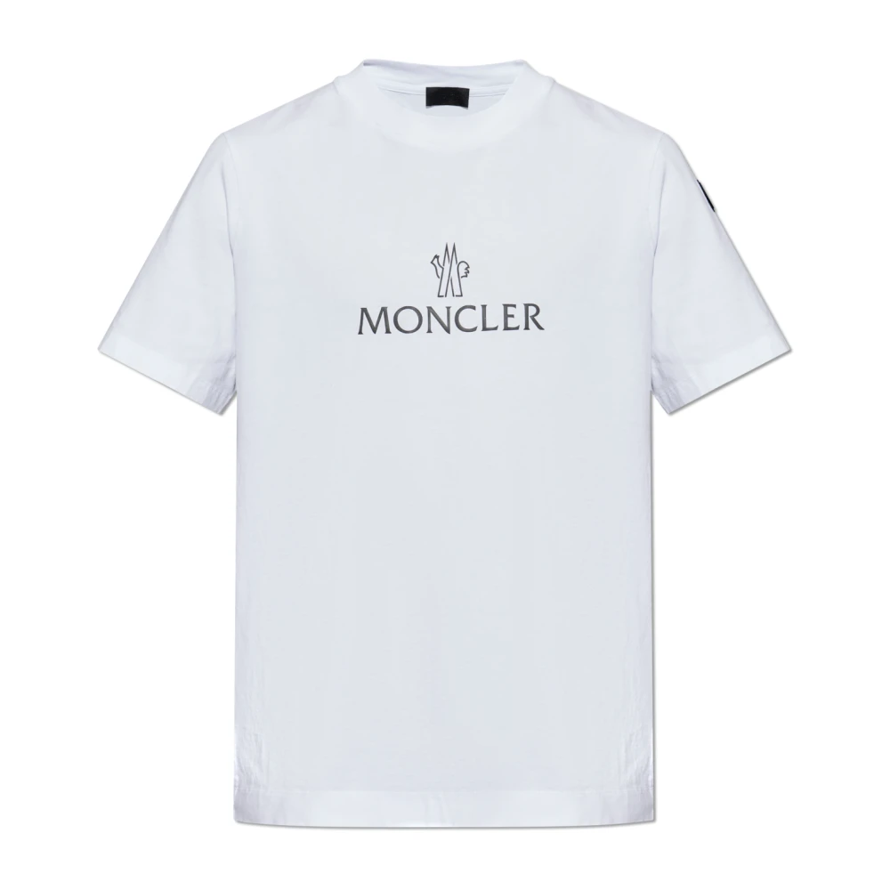 Moncler T-shirt met logo White Heren