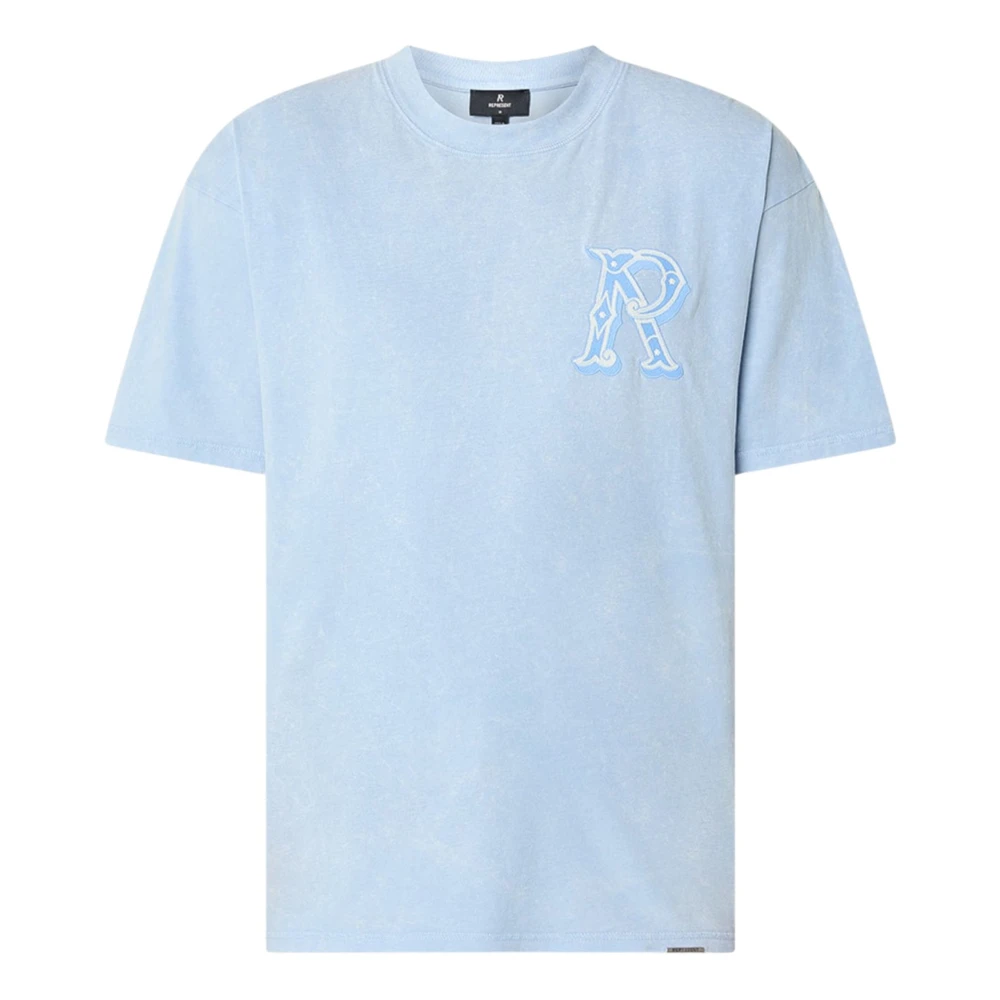 Represent T-Shirts, Male, M, Western Initial T-Shirt Blue