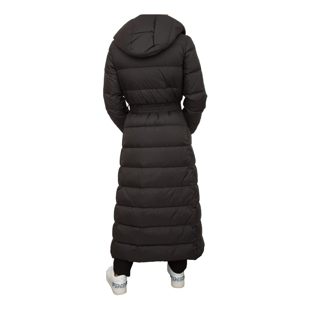 Twinset Zwarte Gewatteerde Jas Black Dames