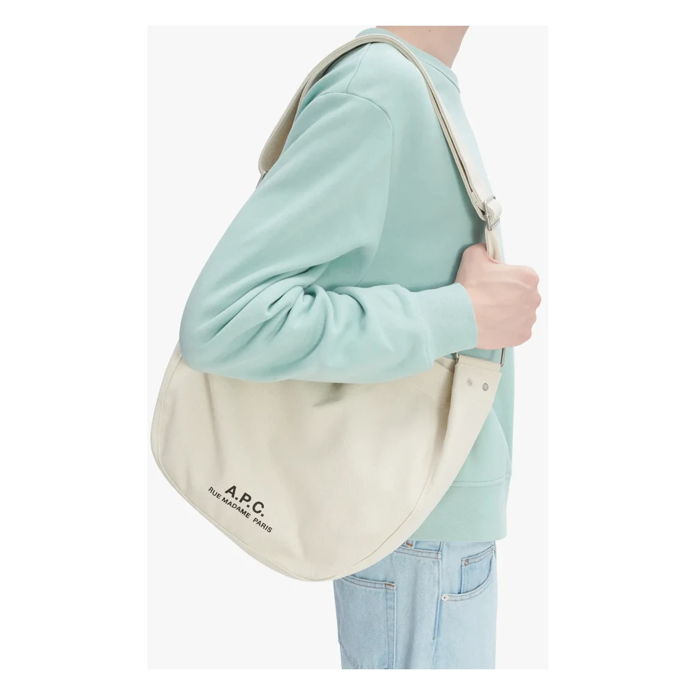 A.p.c. Schoudertas met Logo Print Beige Dames
