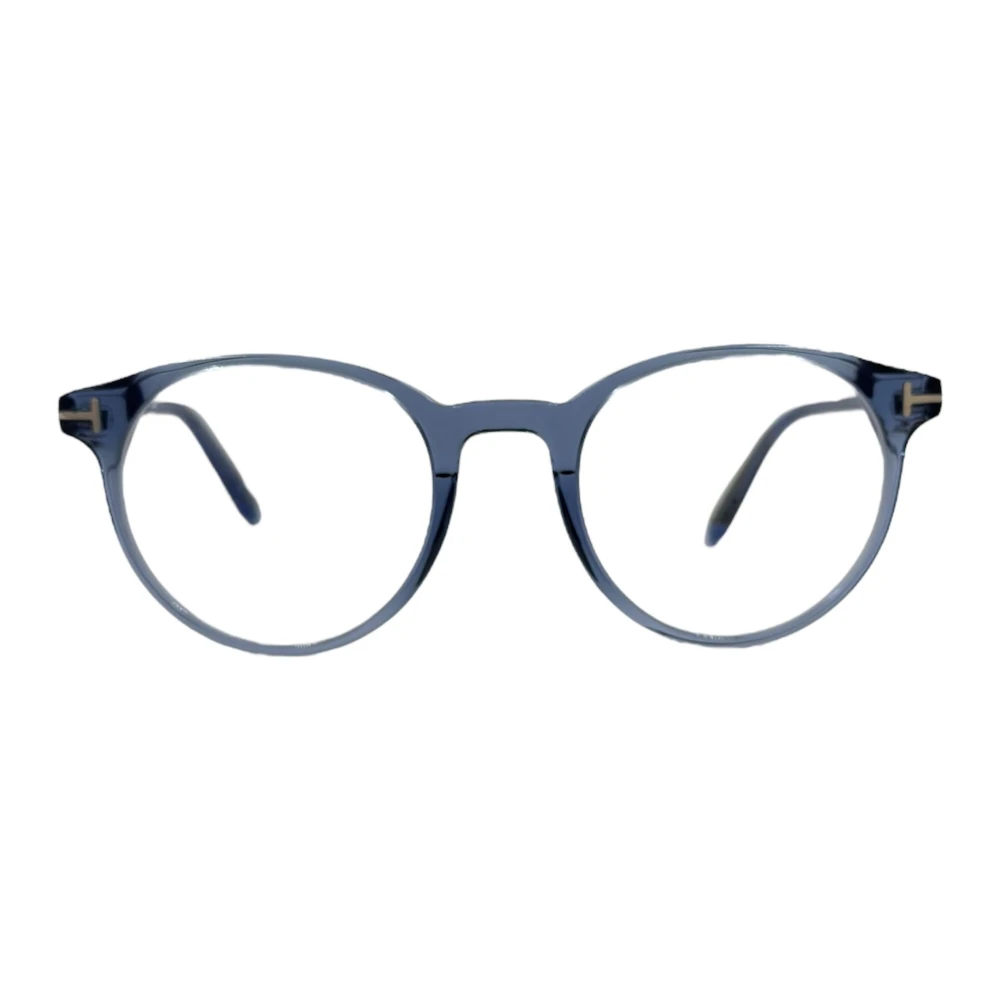 Tom Ford Vintage Ronde Zonnebril Blauw Transparant Blue Unisex