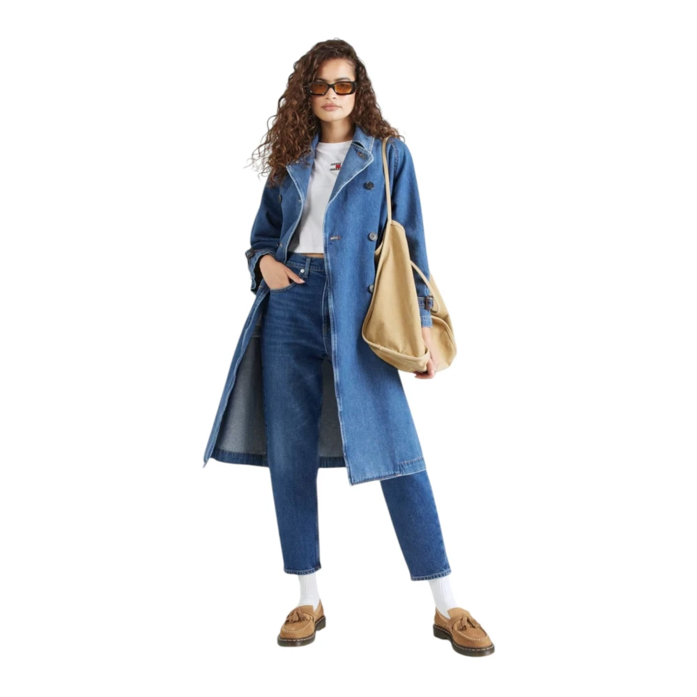 Tommy Jeans Ruimvallende Denim Jeans Blue Dames