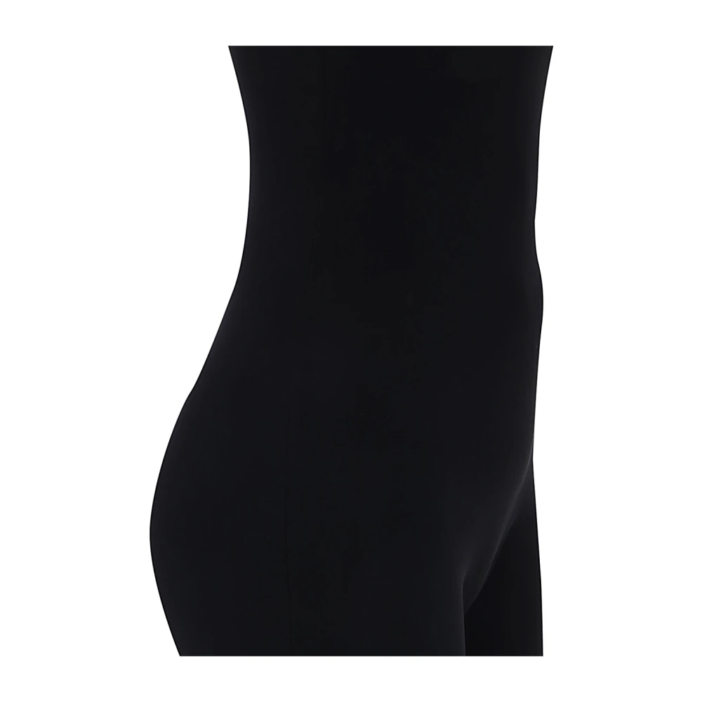 Entire Studios Square Neck Catsuit Nylon Spandex Black Dames