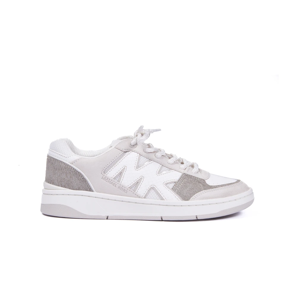 Michael Kors Logo Sneakers met Contrasterend Detail Dames Schoenen Beige
