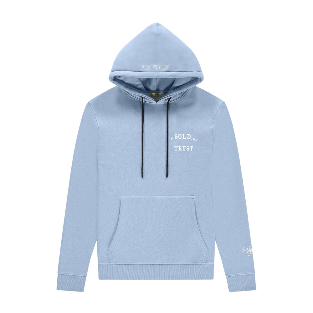 In gold we trust grey online hoodie