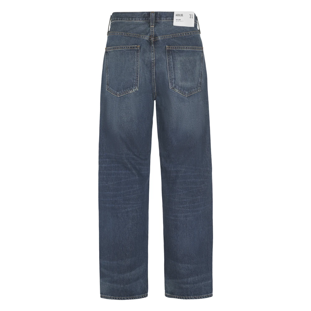 Agolde Blauwe Five-Pocket Jeans met Lichteffect Blue Heren
