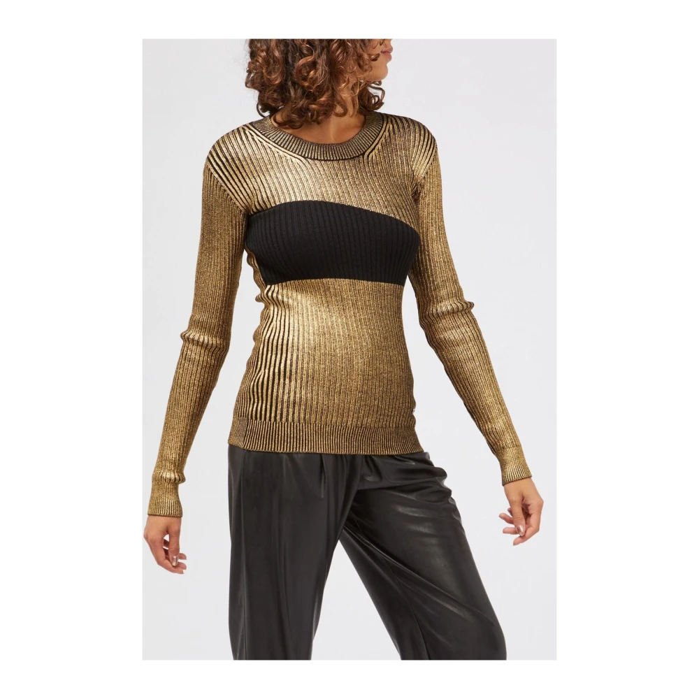 Custo Barcelona Tijdloze Longsleeve Met Patroon Yellow Dames