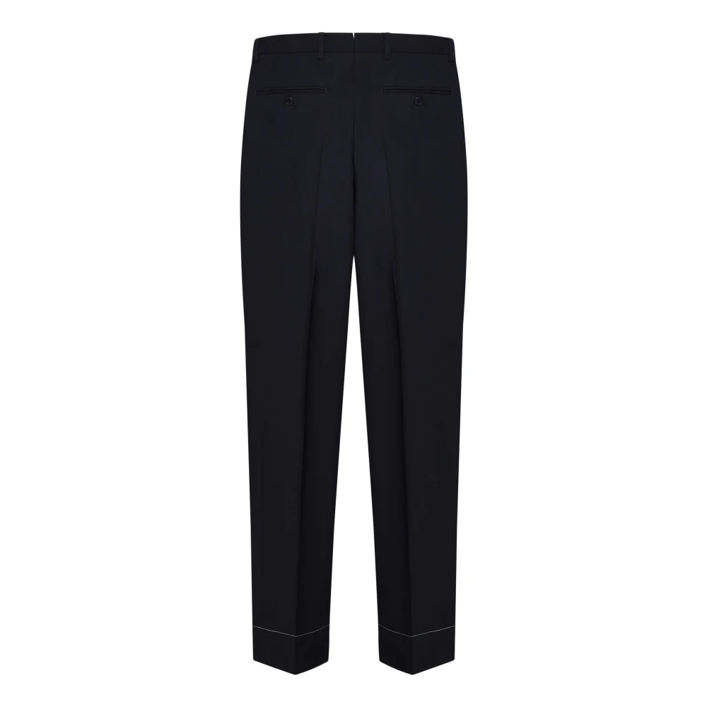 Brioni Blauwe Stretch Wollen Broek Aw24 Blue Heren