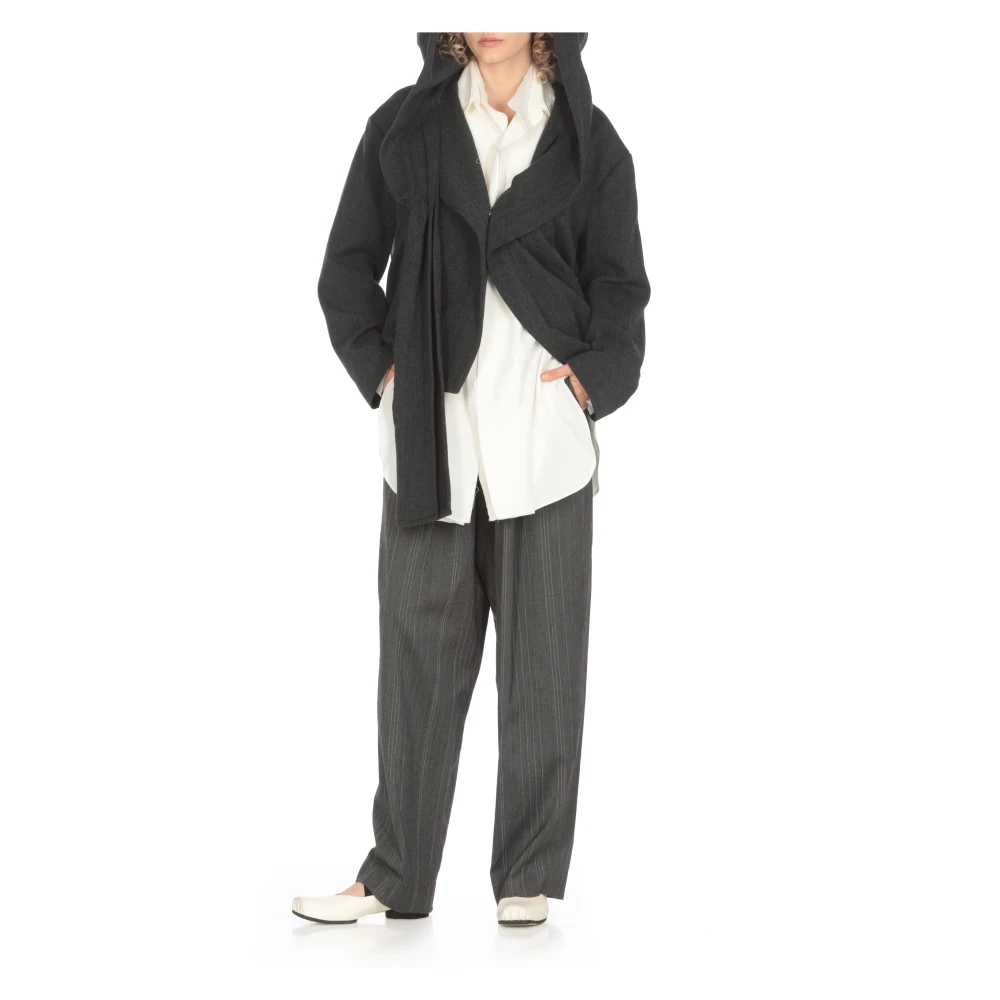 Y-3 Witte Viscose Shirt met Kraag White Dames