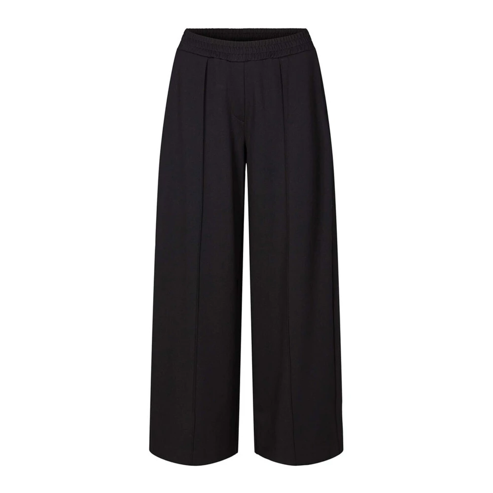 LauRie Wide Trousers Black Dames