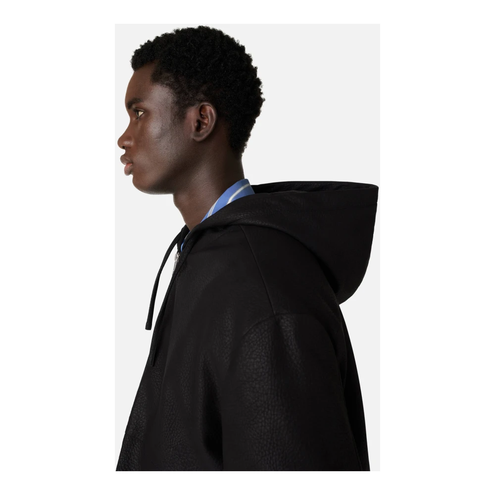 Axel Arigato Pebbled Hooded Jacket Black Heren