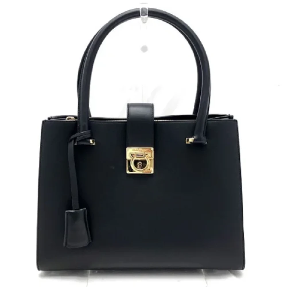 Salvatore Ferragamo Pre-owned Leather handbags Black Dames