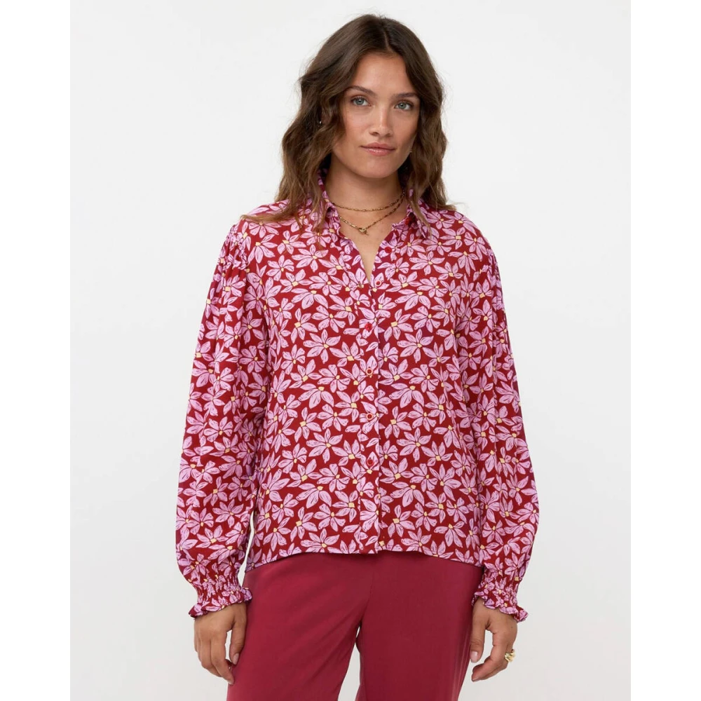 Ydence Lange Mouw Blouse Alyssa Red Dames