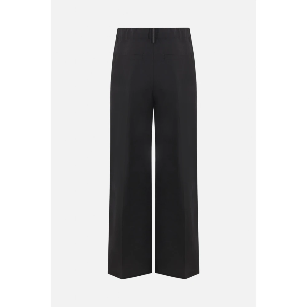 BRUNELLO CUCINELLI Zwarte Wijde Pijp Broek Black Dames