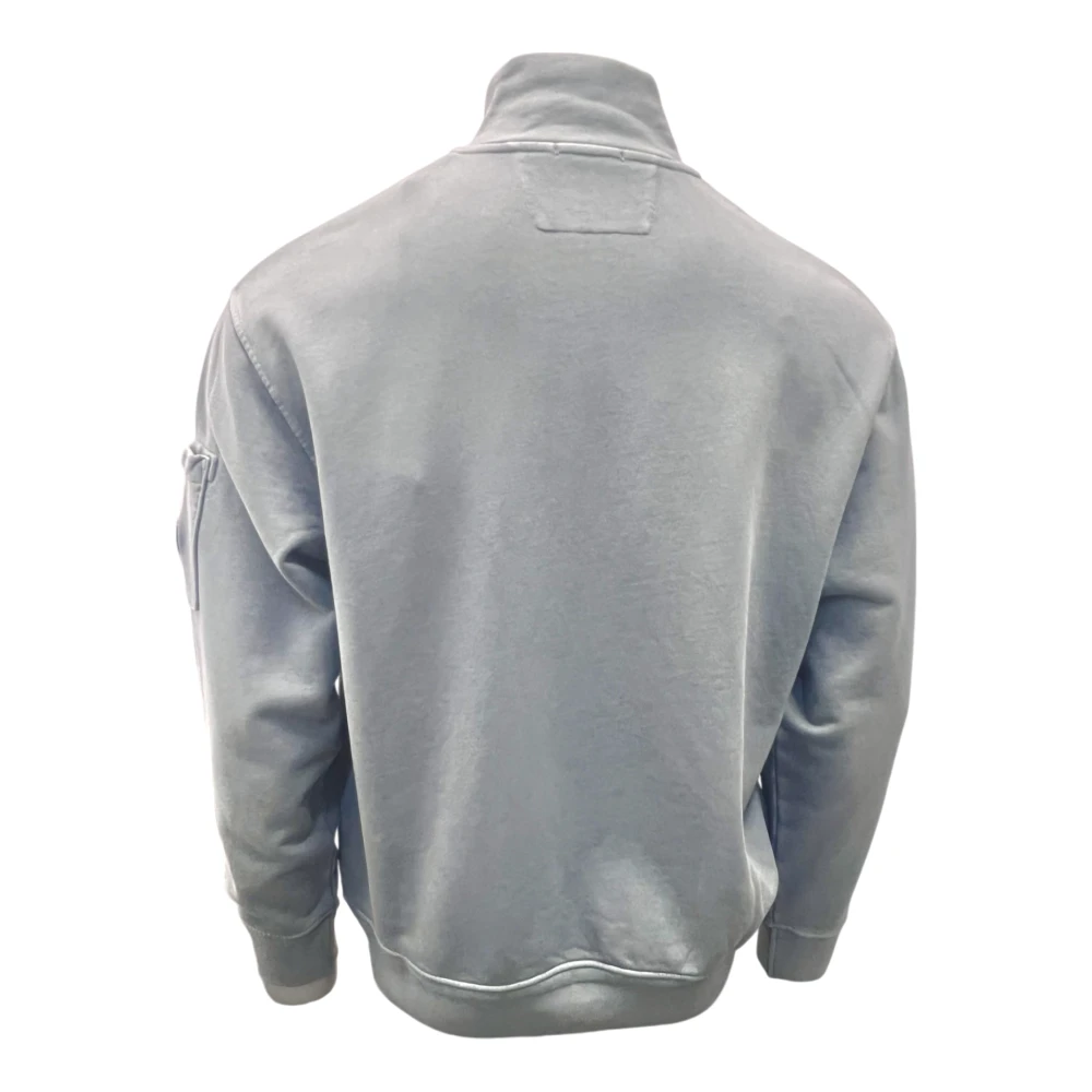 C.P. Company Diagonaal Fleece Troyer Sweatshirt Blauw Gray Heren