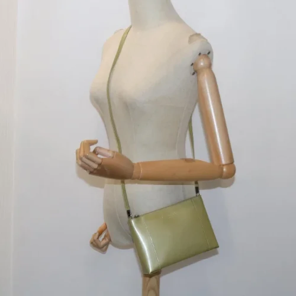 Dior Vintage Pre-owned Leather handbags Beige Dames