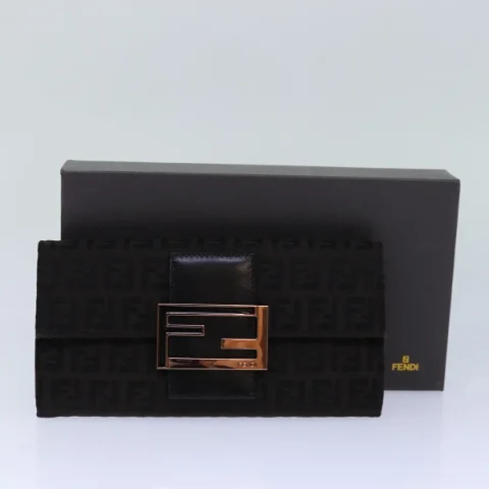 Fendi Vintage Pre-owned Canvas wallets Brown Dames