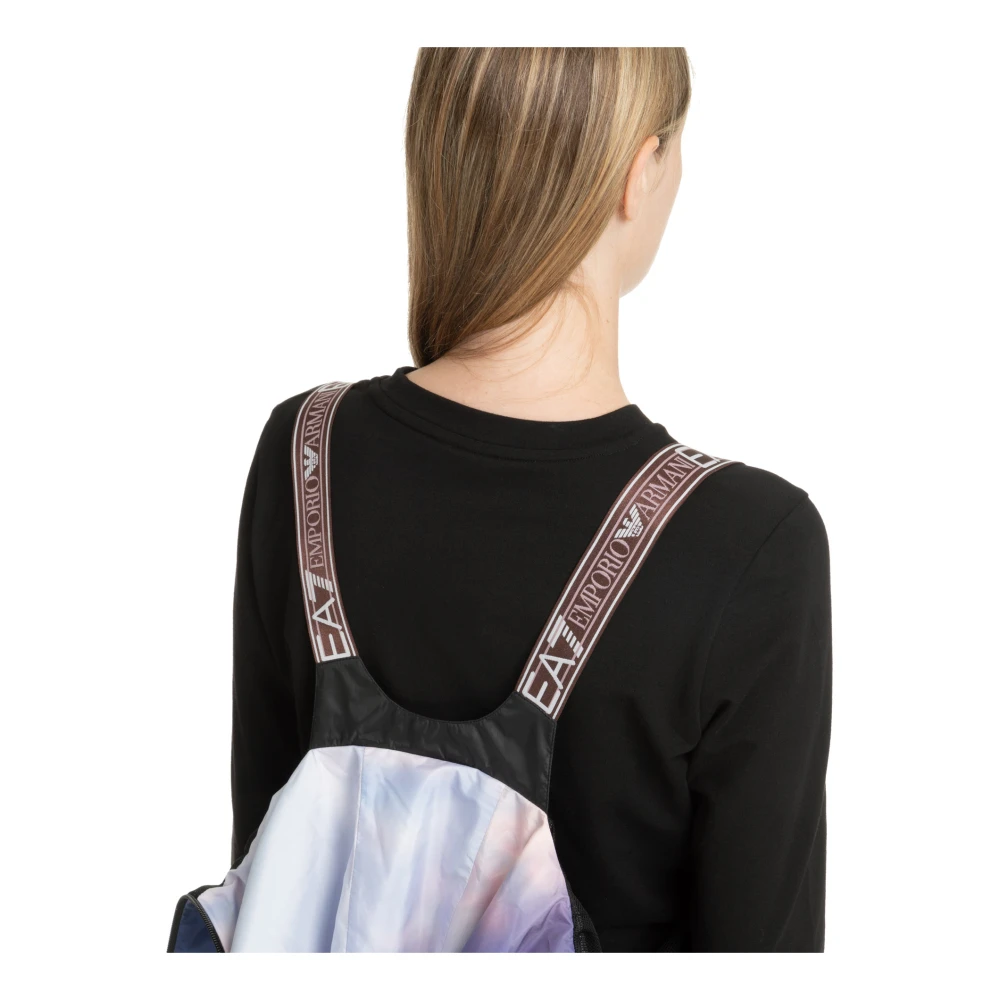 Emporio Armani EA7 Abstract Multicolor Hooded Ritsjas Multicolor Dames