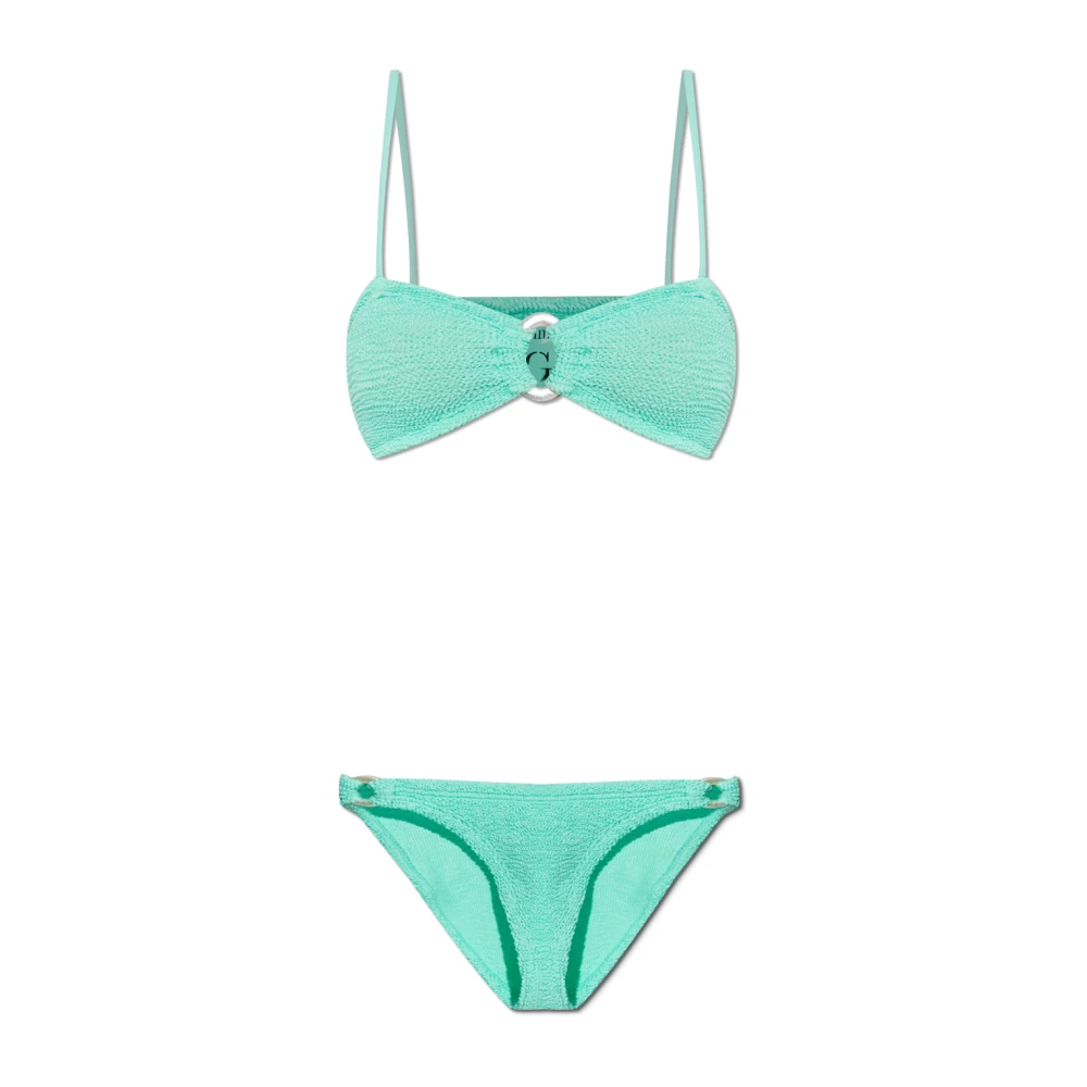 Hunza G Women's Green Two-Piece Swimsuit Misty