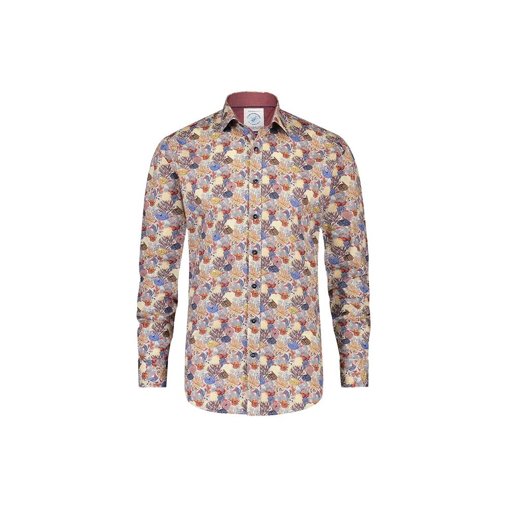 A fish named fred Katoenen Shirt Coral Sand Model Multicolor Heren