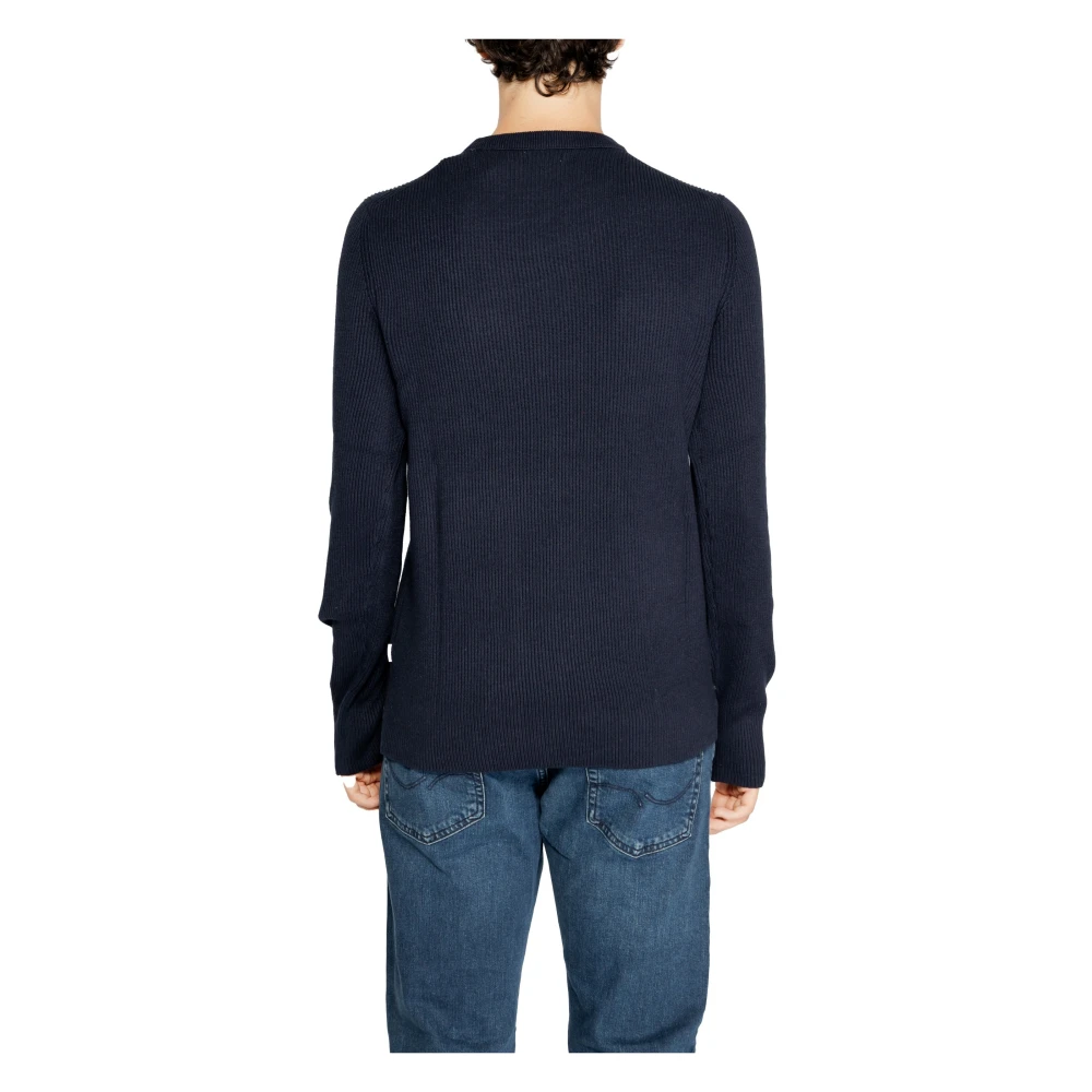 jack & jones Blauwe Gebreide Ronde Hals Trui Mannen Blue Heren