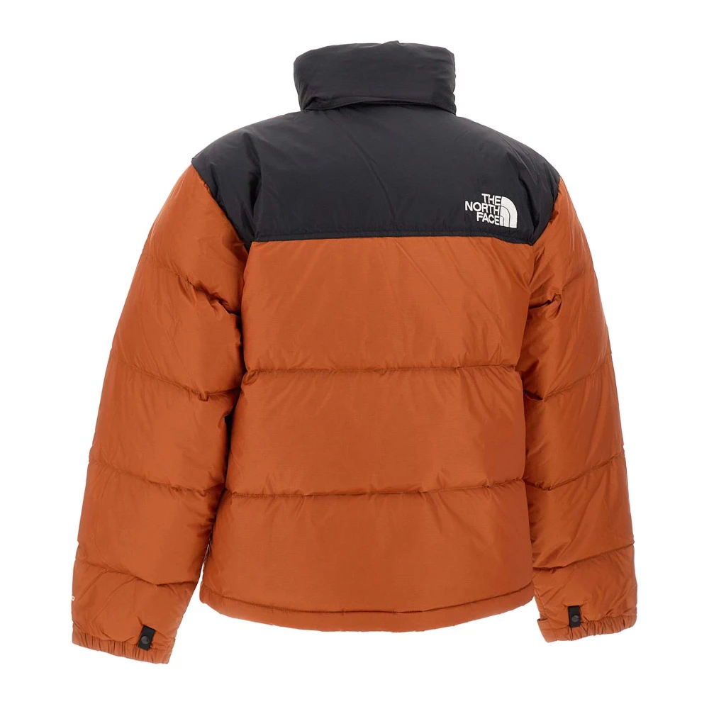 The North Face Retro Nuptse Donsjack Roest Zwart Orange Heren