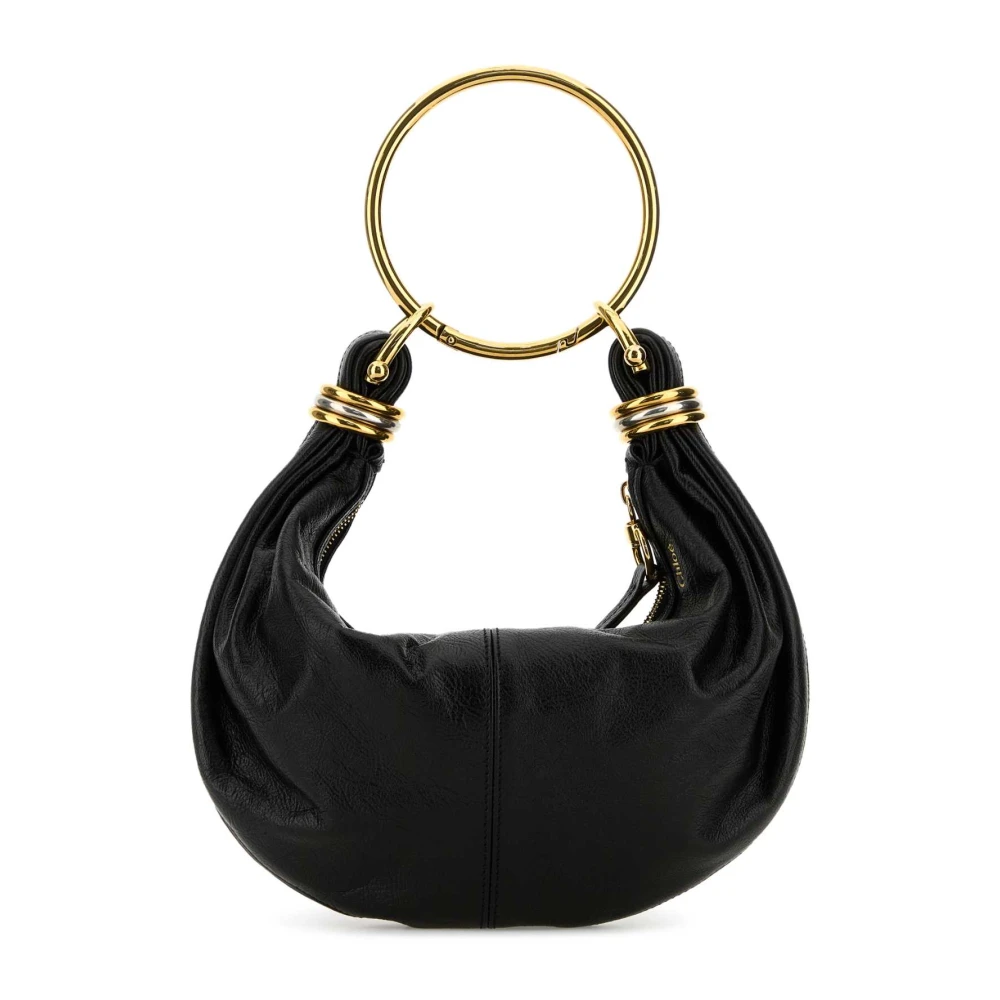 Chloé Leather Bracelet Handbag With Brass Handle - Female - Handbags - Black - One Size - Bags - Image 3