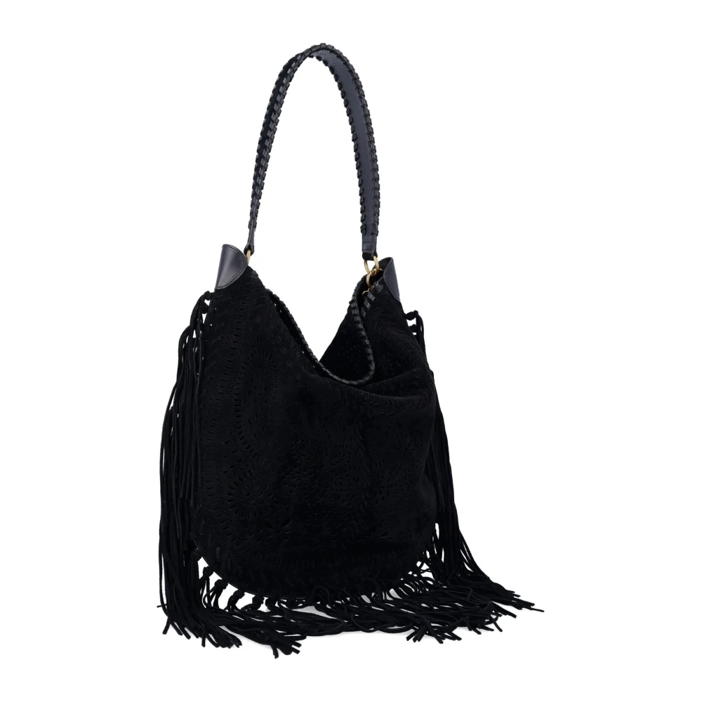 Isabel marant Zachte Schouder Leren Tas Zwart Black Dames