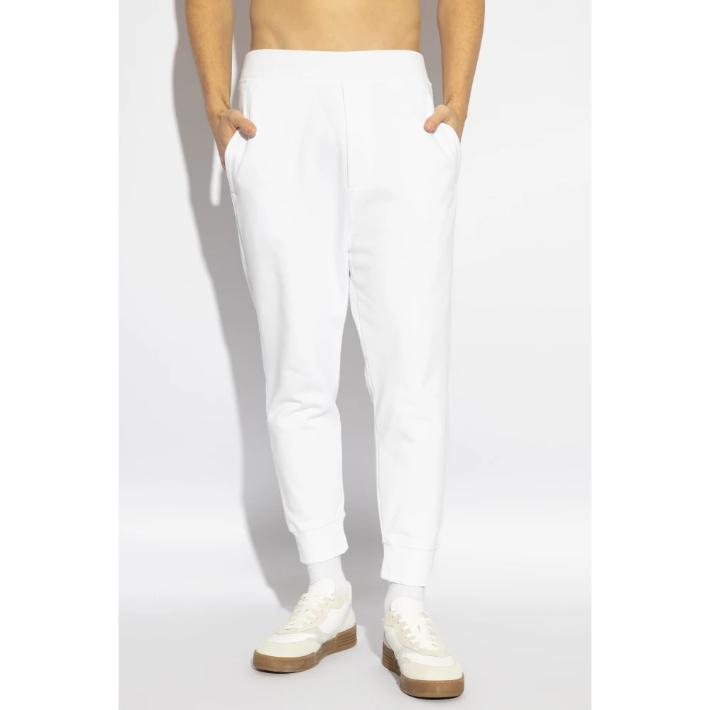 Dsquared2 Sweatpants met logo White Heren