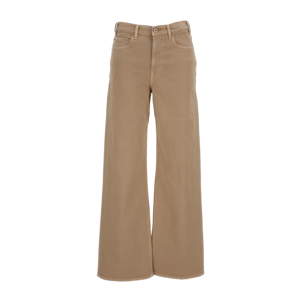 Ag Jeans Beige Wide Jeans - Female - Wide Jeans - W24 - Jeans