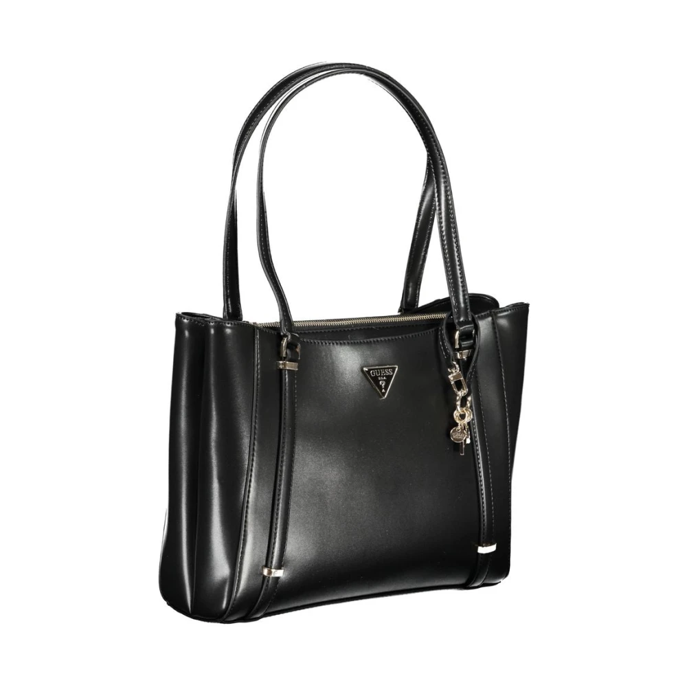 Guess Zwarte polyethyleen handtas met meerdere compartimenten Black Dames
