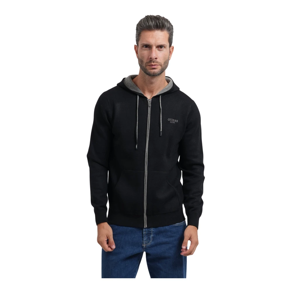 Guess Uomo Nero Felpe, S, New,
