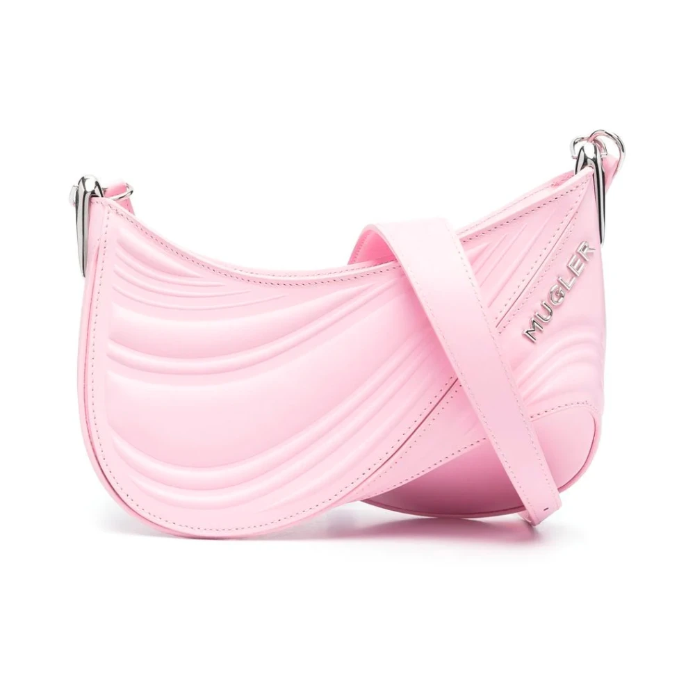 Mugler Stijlvolle Schoudertas Pink Dames
