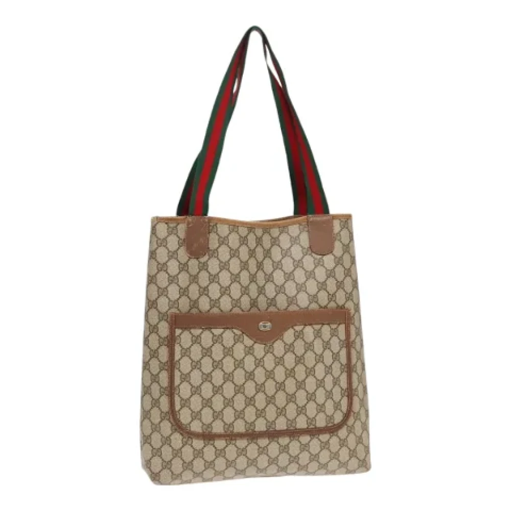 Gucci Vintage Pre-owned Leather totes Beige Dames