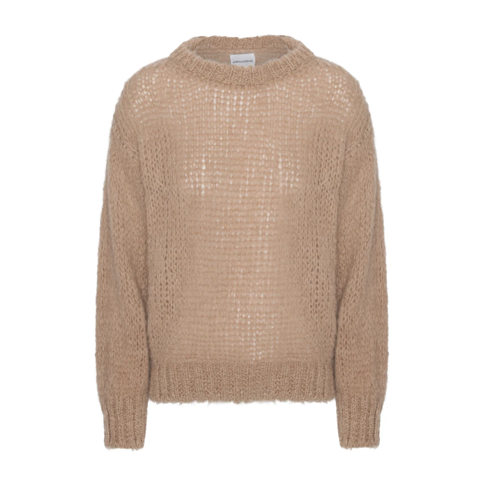 American Dreams Zachte Alpaca Trui voor Zomerjurken Brown Dames
