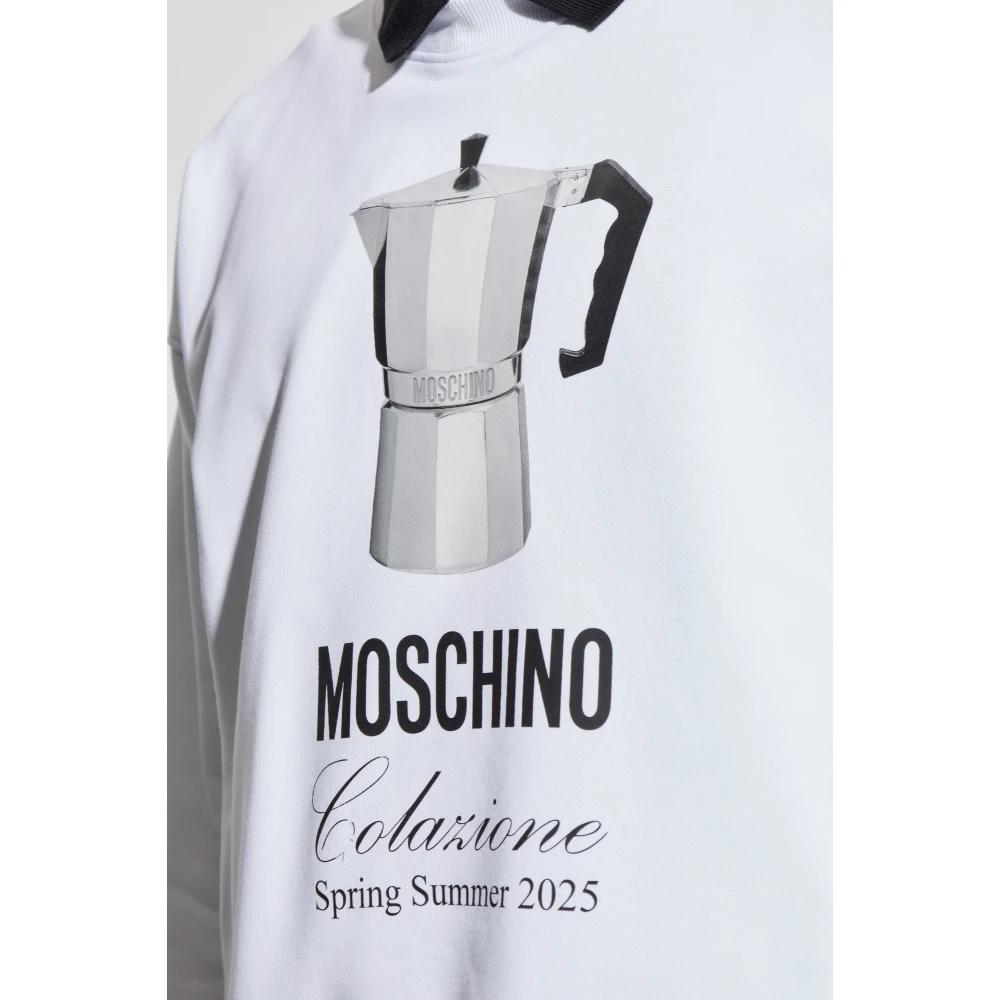 Moschino Gedrukte sweatshirt White Heren