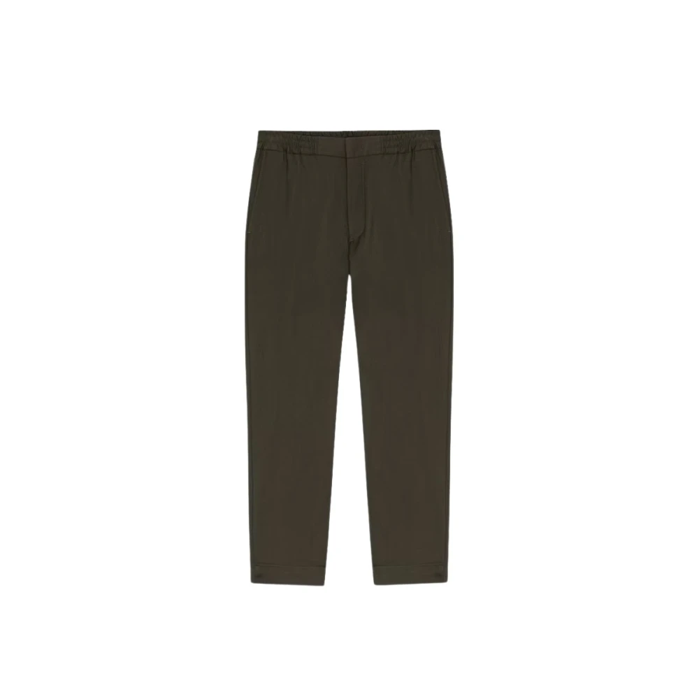 Nn07 Dubbelzijdige katoenmix elastische taille broek Green Heren