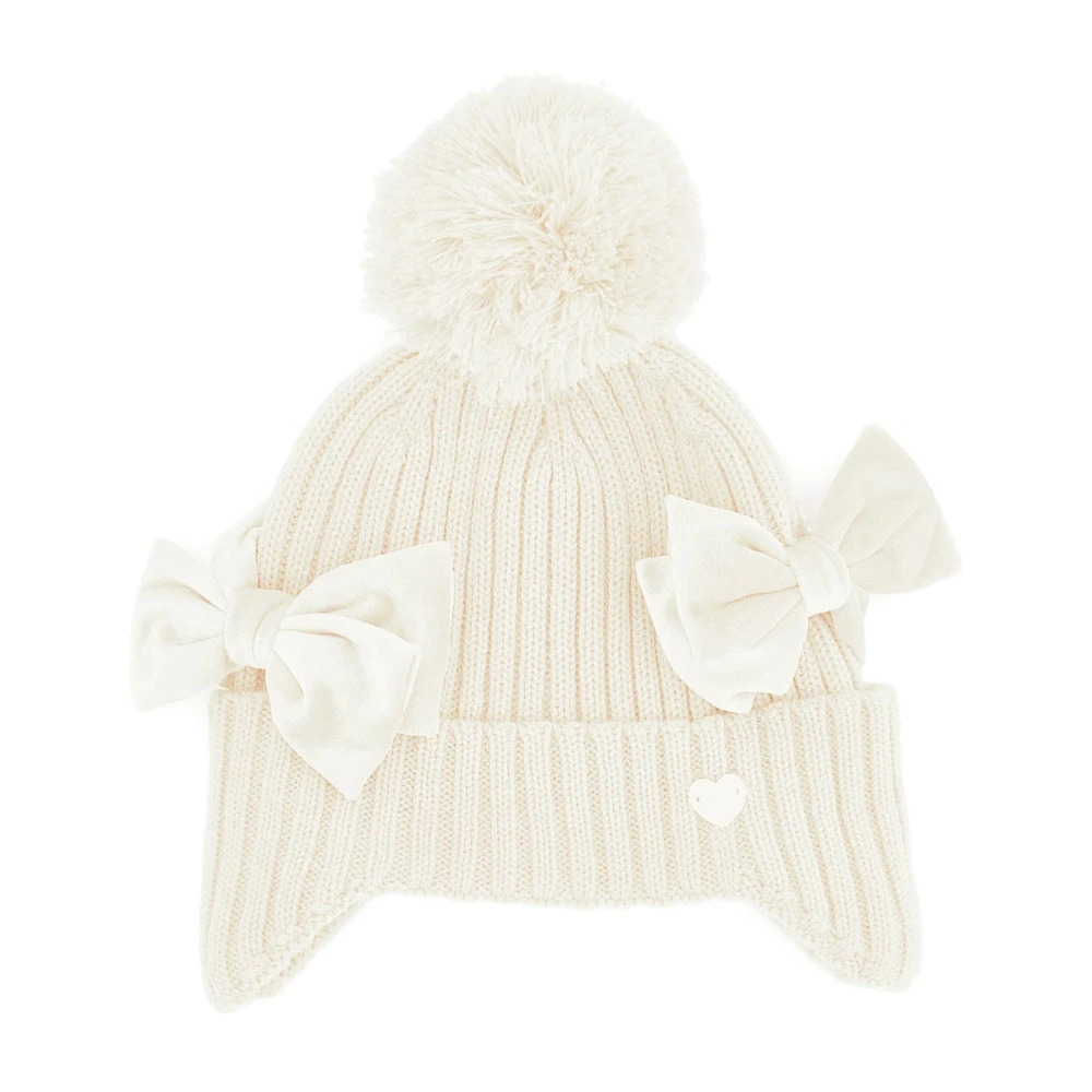 Monnalisa White Daffy Duck Beanie - Male - Hats & Caps - 2XS - Kids