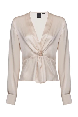 Mjuk Satin Silk Blus