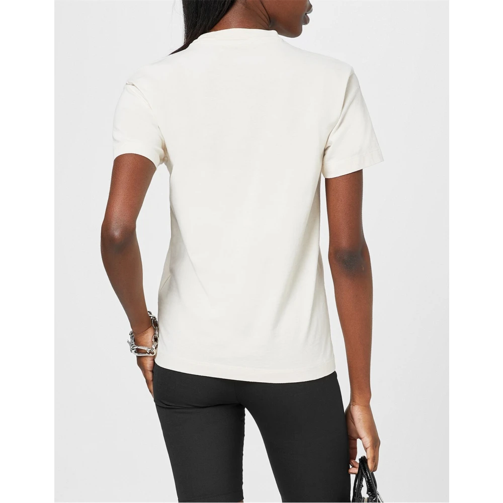 Heron Preston Ctnmb Logo T-Shirt Wit Zwart Korte Mouw White Dames