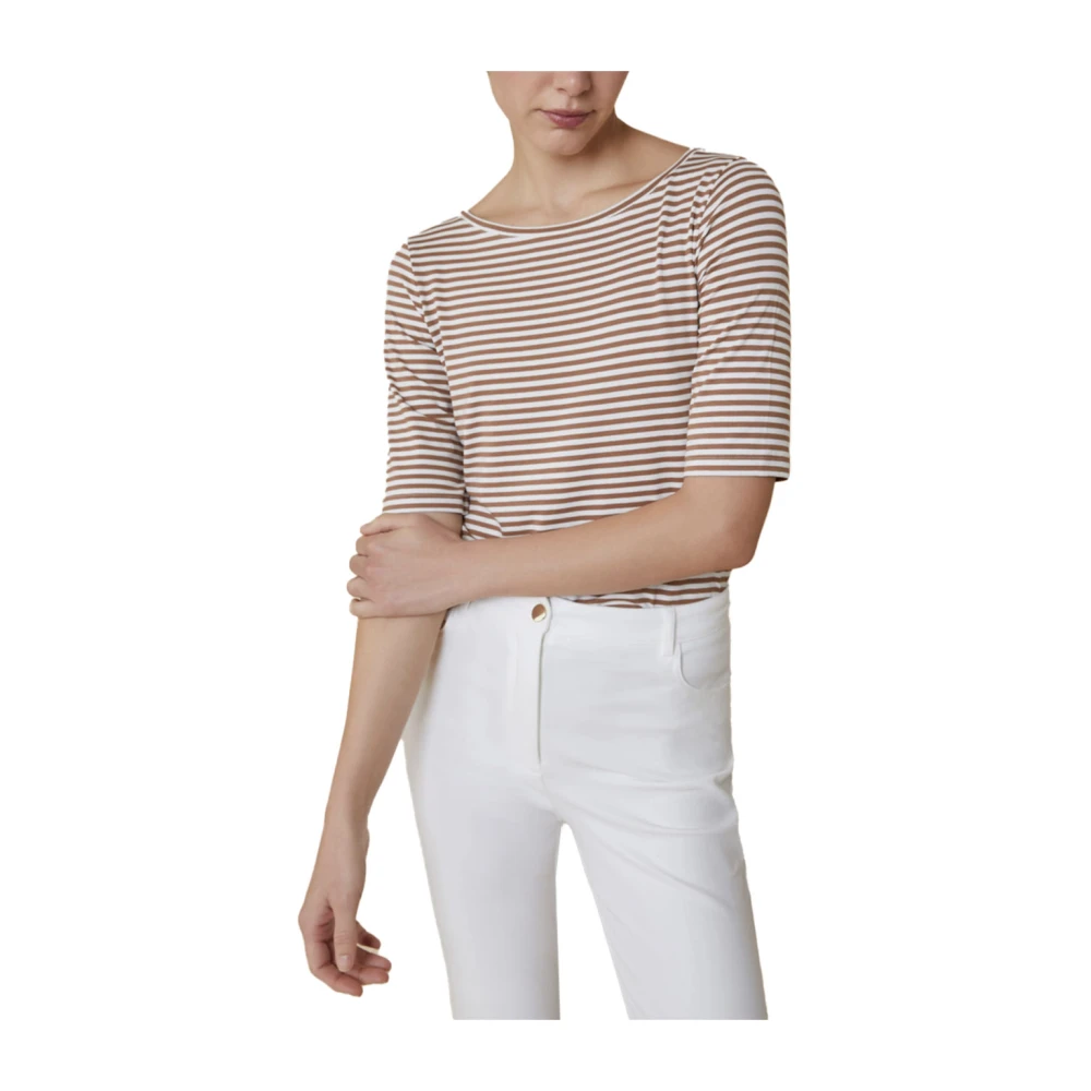 Pennyblack Slim Fit Viscose T-shirt Brown Dames